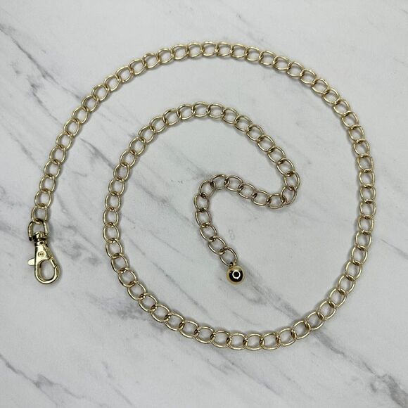 Simple Basic Gold Tone Metal Chain Link Belt Size XS Small S - Picture 1 of 9